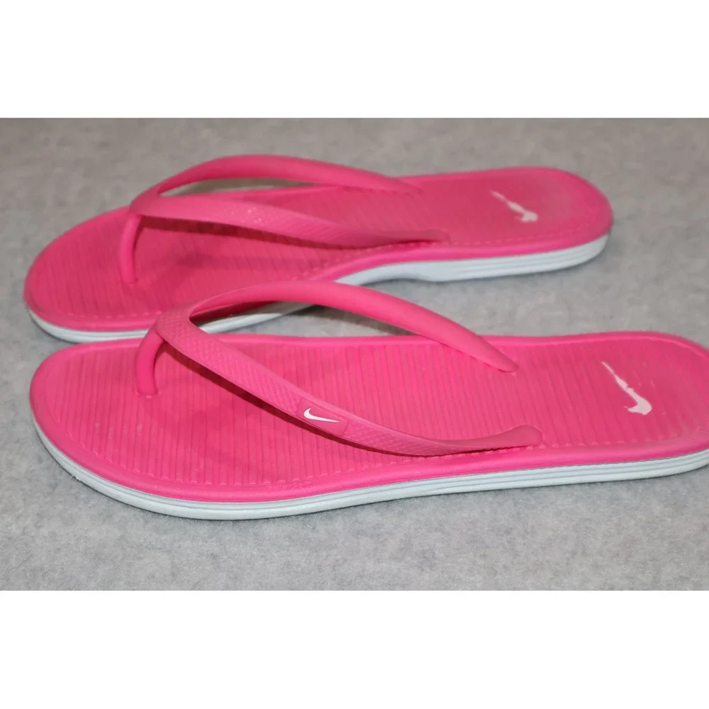 Nike Solarsoft Thong II Women Size 9 Wide 40.5 Pink Flip Flop Sandals